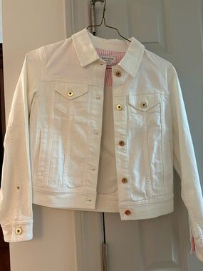 kate spade White Jacket with Gold Button Detail